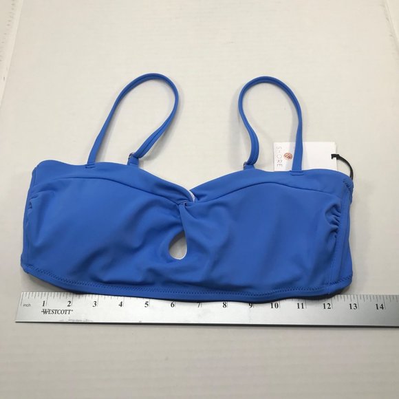 Shade And Shore Women's Size Medium 8-10 Twist Front Keyhole Bralette Bikini New - Picture 10 of 16